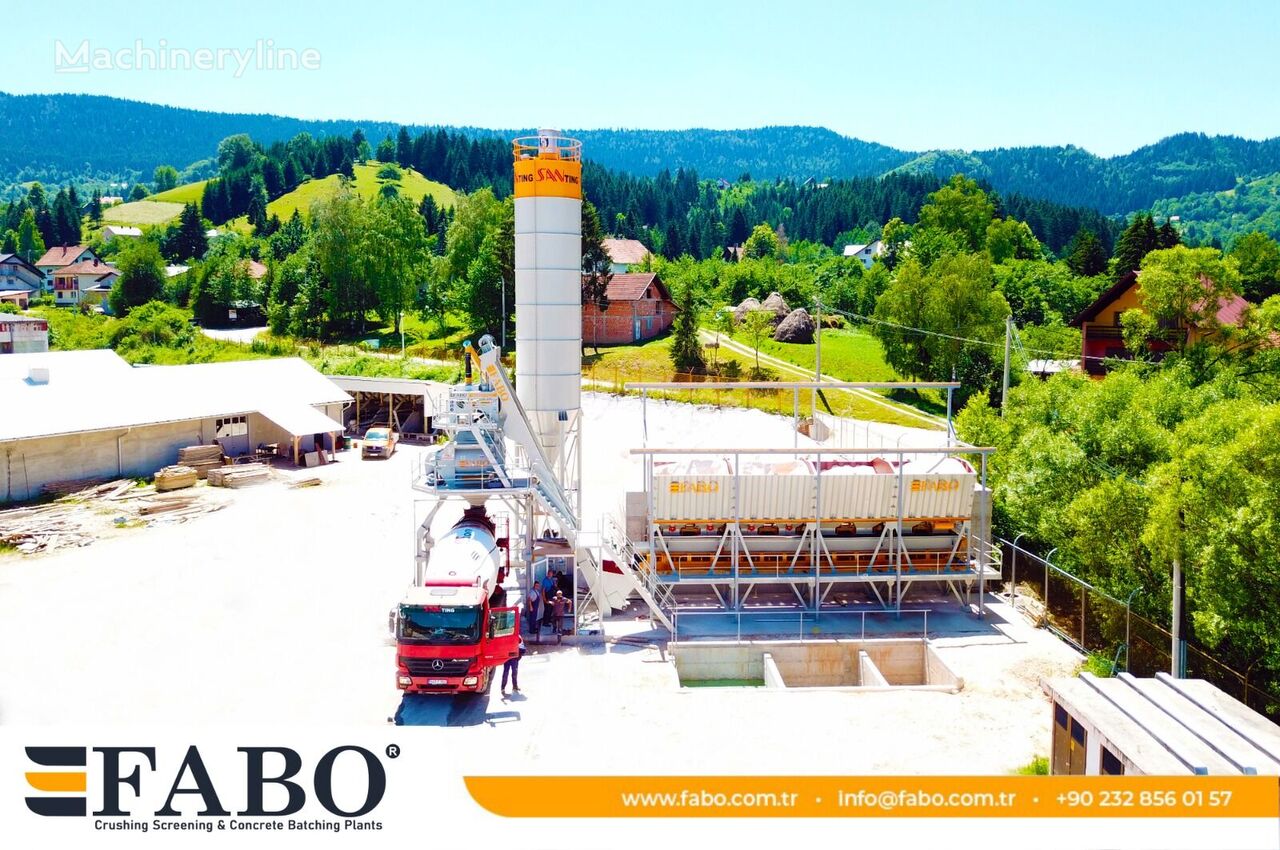 nový betonáreň FABO SKIP SYSTEM CONCRETE BATCHING PLANT | 110m3/h Capacity |  STOCK