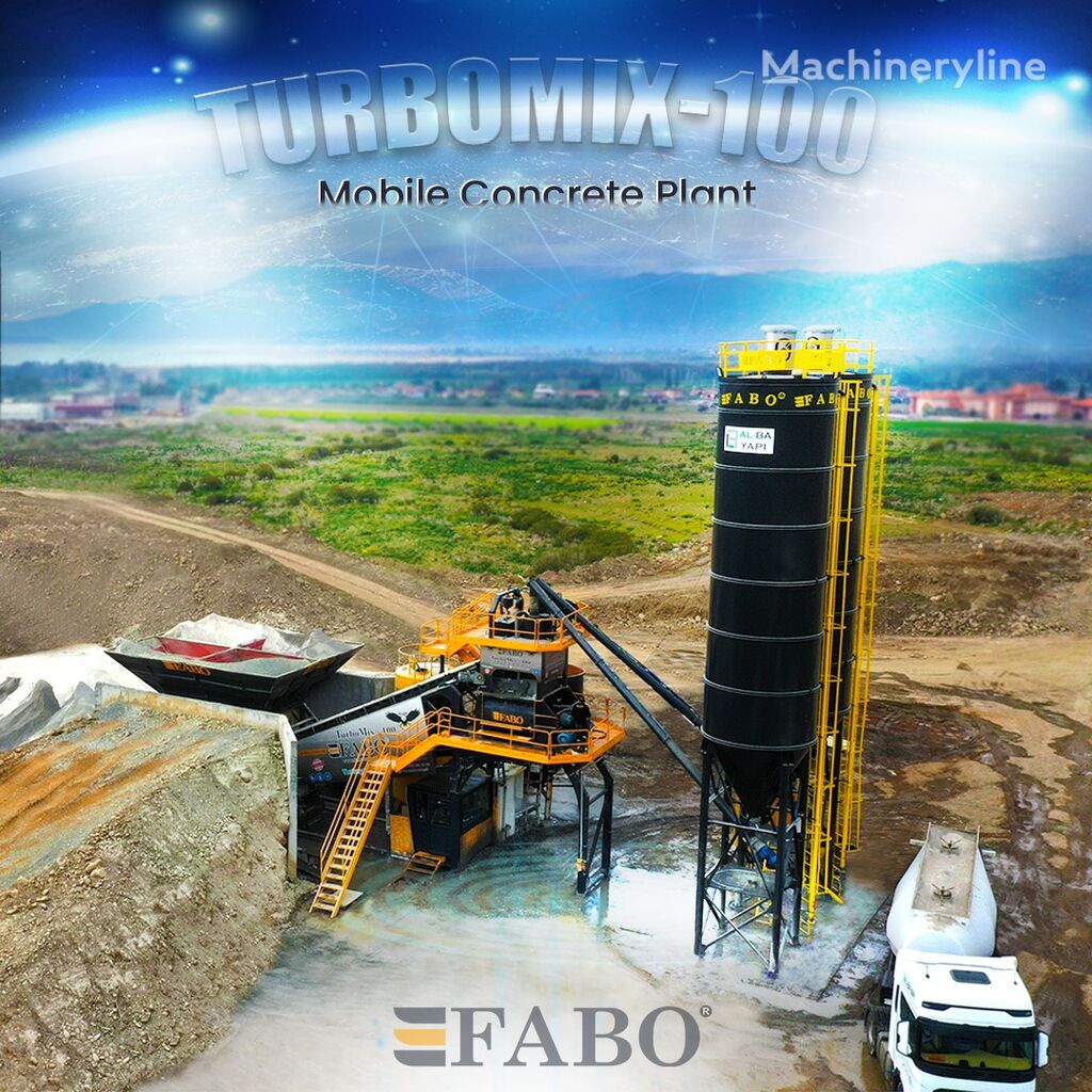 nový betonáreň FABO TURBOMIX-100 Mobile Concrete Batching Plant