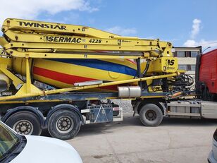 čerpadlo na betón Sermac 28m+10m3 mixer pump, semitrailer, 2007year, 680h