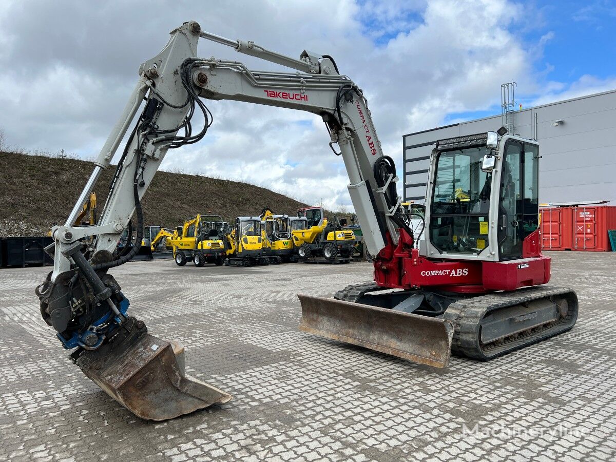 minirýpadlo Takeuchi TB280FR Beltegraver med rototilt og 2 skuffer