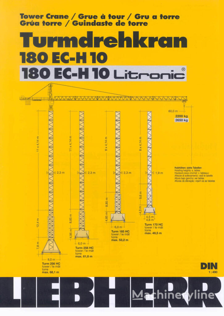 vežový žeriav Liebherr 180EC-H10 Litronic