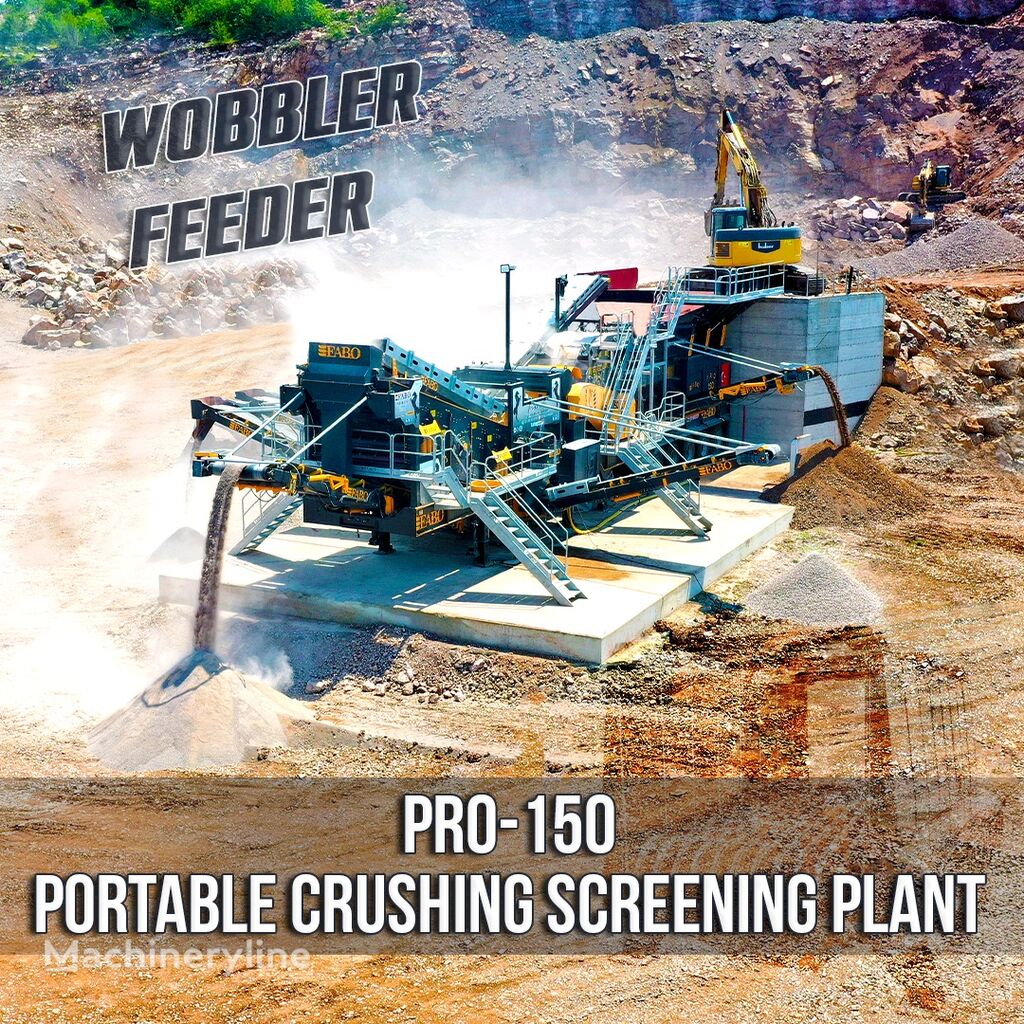 nový mobilný drvič FABO PRO-150 MOBILE CRUSHING SCREENING PLANT WITH WOBBLER FEEDER